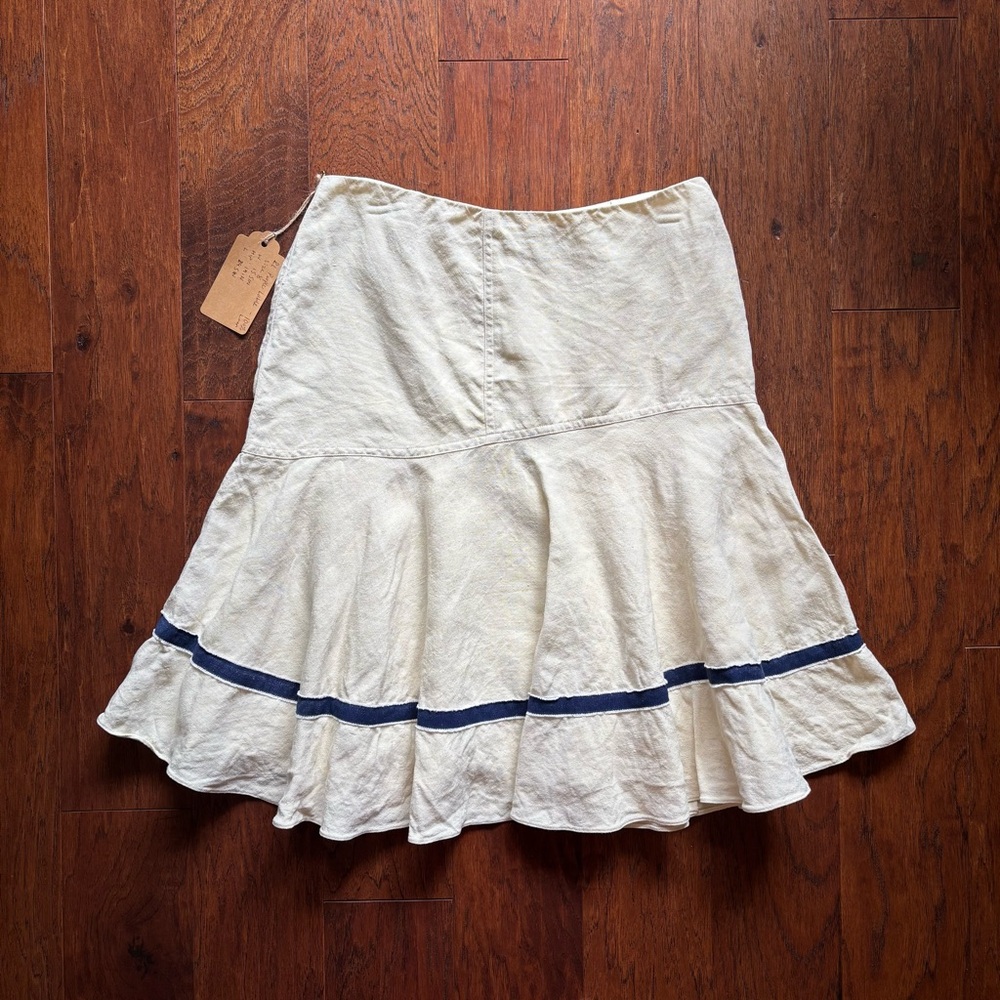 Ralph Lauren Purple Label Linen Flounce Skirt Italy | Size 8 - Picture 3 of 9